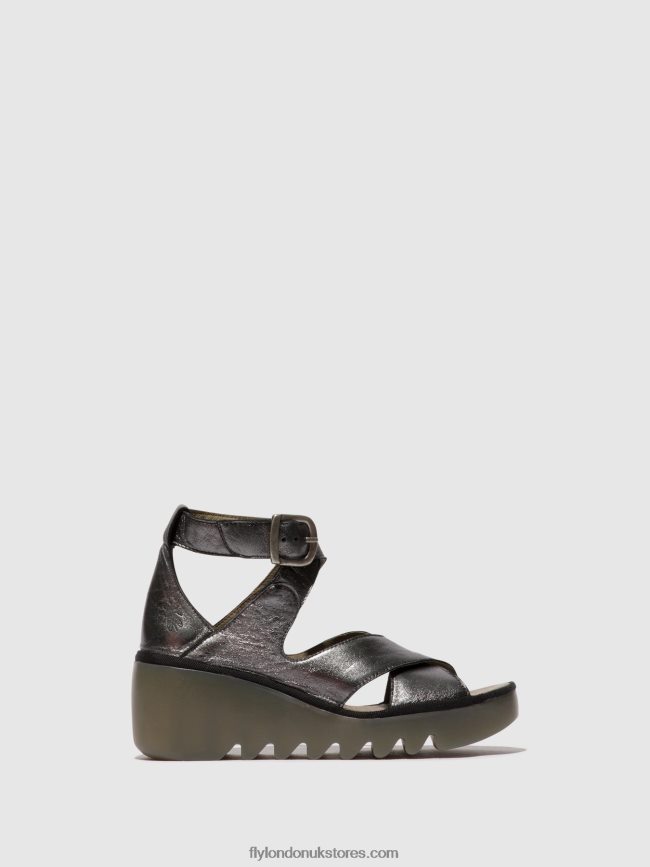 Buckle Sandals BYRE410 Women Fly London 4V24RT503 GRAPHITE