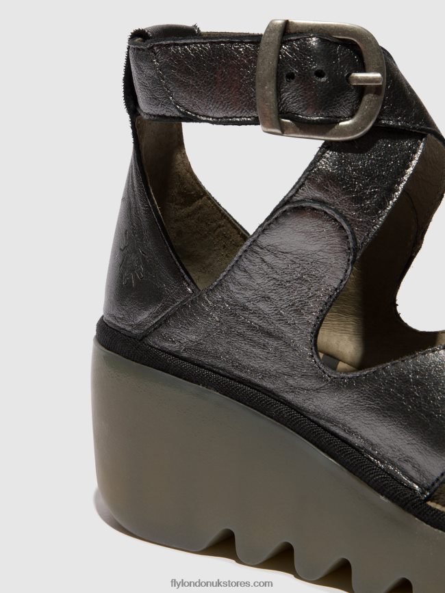Buckle Sandals BYRE410 Women Fly London 4V24RT503 GRAPHITE