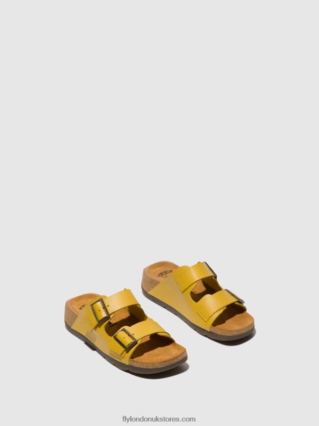 Buckle Sandals CAJA721 Women Fly London 4V24RT501 MUSTARD