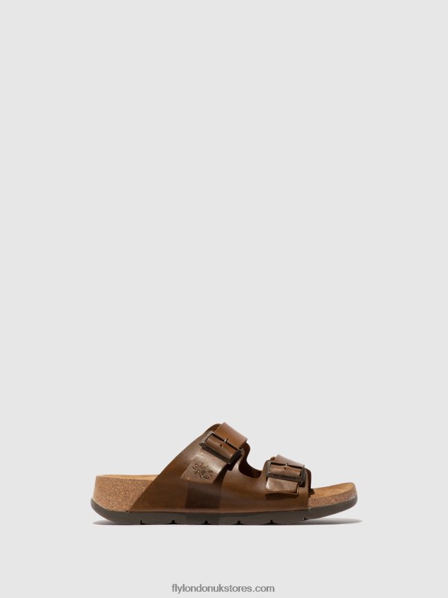 Buckle Sandals CAJA721 Women Fly London 4V24RT595 CAMEL
