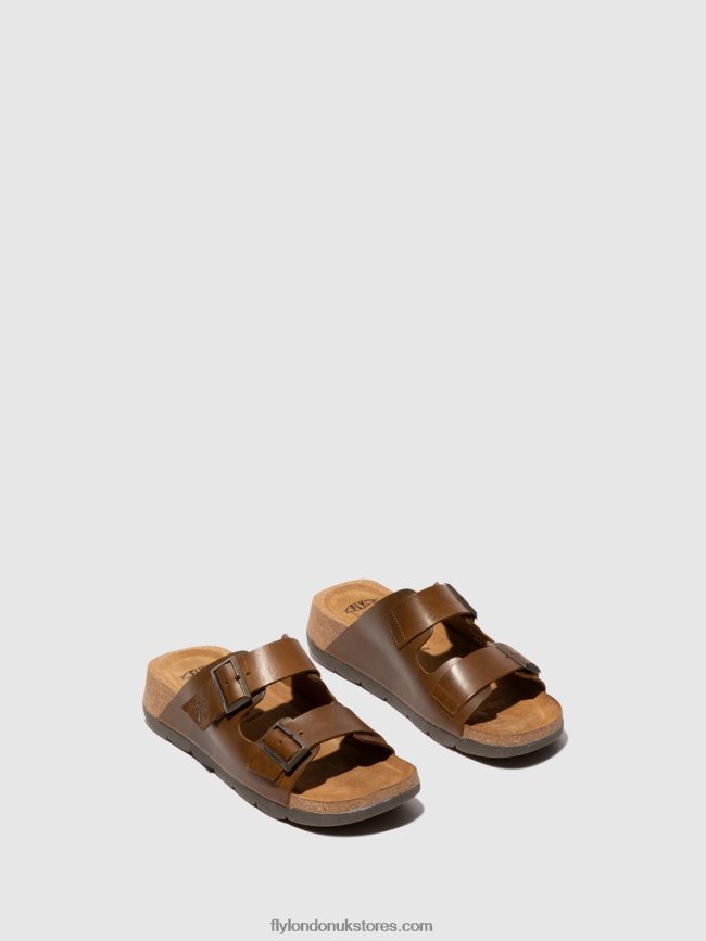 Buckle Sandals CAJA721 Women Fly London 4V24RT595 CAMEL