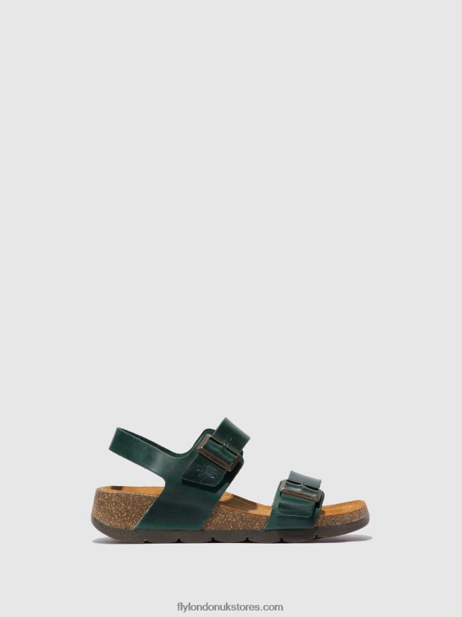 Buckle Sandals CEKE722 Women Fly London 4V24RT605 BRIDLE PETROL
