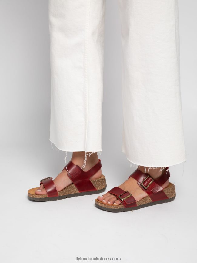 Buckle Sandals CEKE722 Women Fly London 4V24RT606 BRIDLE RED