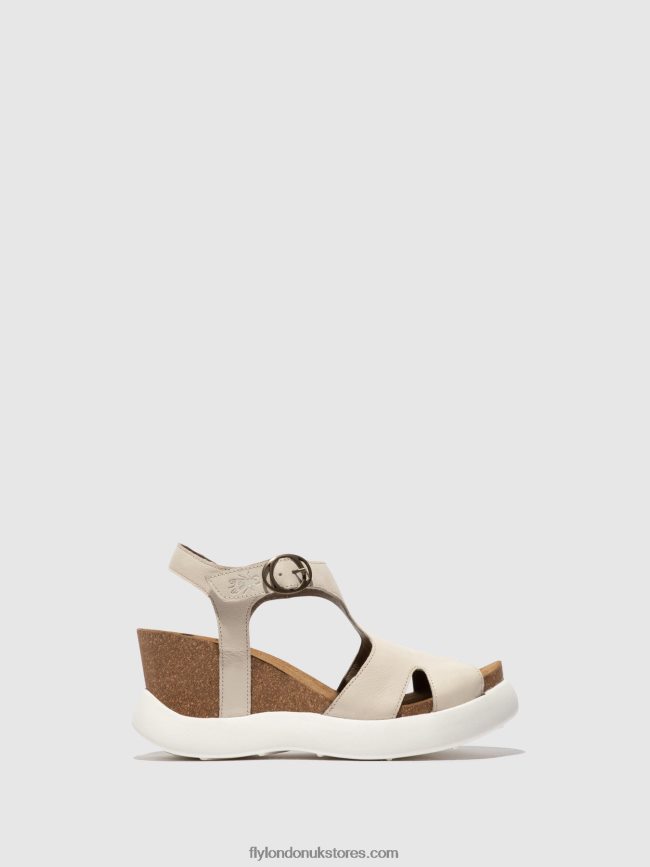 Buckle Sandals GOVA962 Women Fly London 4V24RT494 OFFWHITE