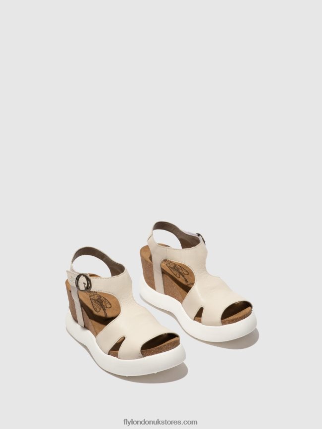Buckle Sandals GOVA962 Women Fly London 4V24RT494 OFFWHITE