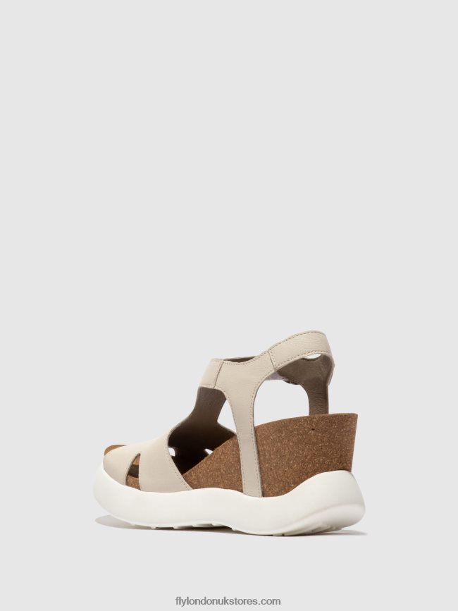 Buckle Sandals GOVA962 Women Fly London 4V24RT494 OFFWHITE