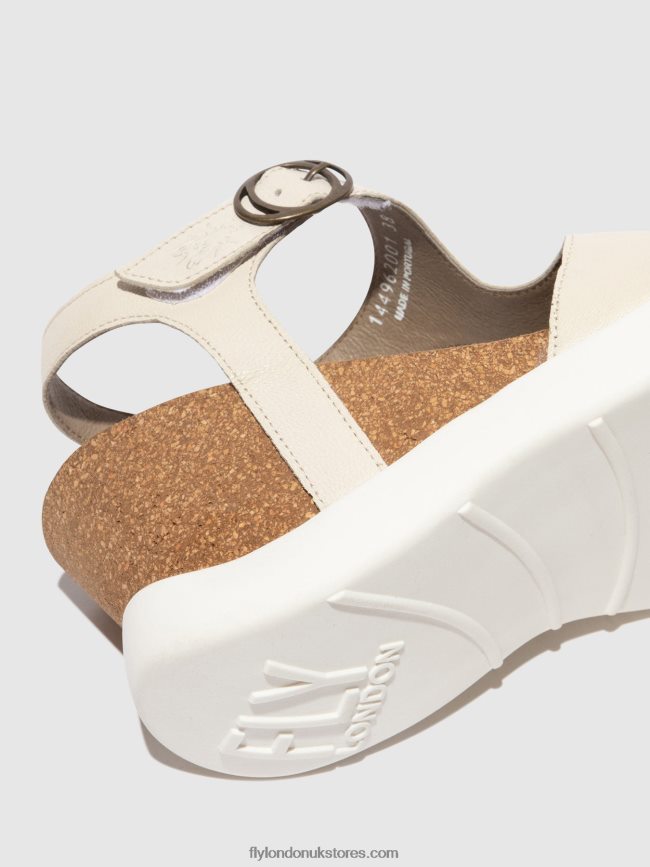 Buckle Sandals GOVA962 Women Fly London 4V24RT494 OFFWHITE