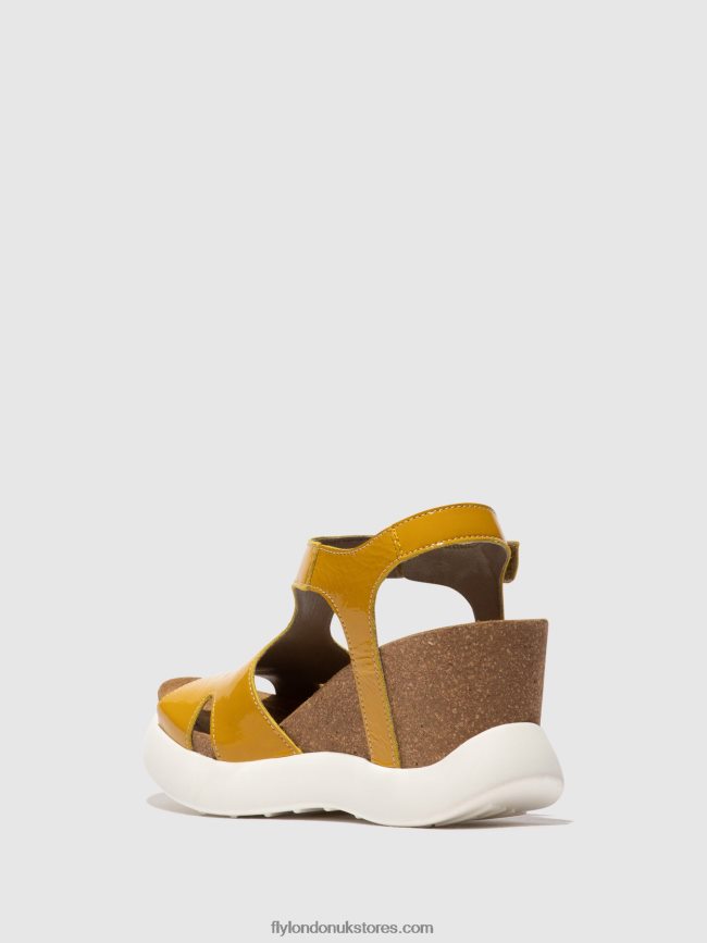 Buckle Sandals GOVA962 Women Fly London 4V24RT496 YELLOW