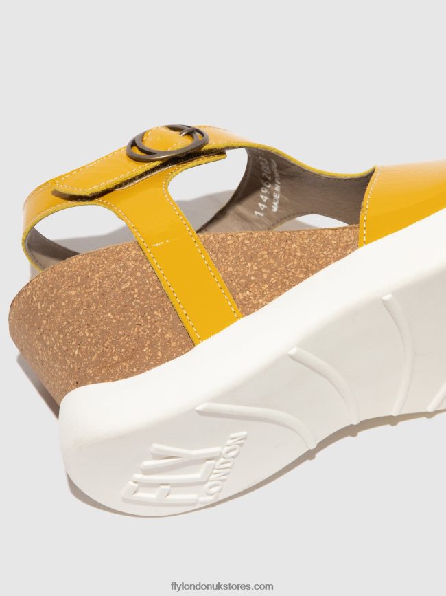 Buckle Sandals GOVA962 Women Fly London 4V24RT496 YELLOW