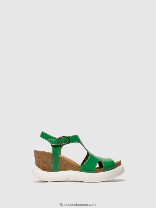 Buckle Sandals GOVA962 Women Fly London 4V24RT502 GREEN