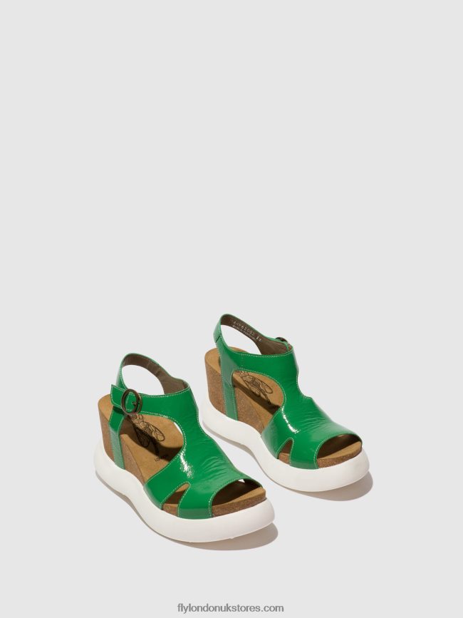 Buckle Sandals GOVA962 Women Fly London 4V24RT502 GREEN