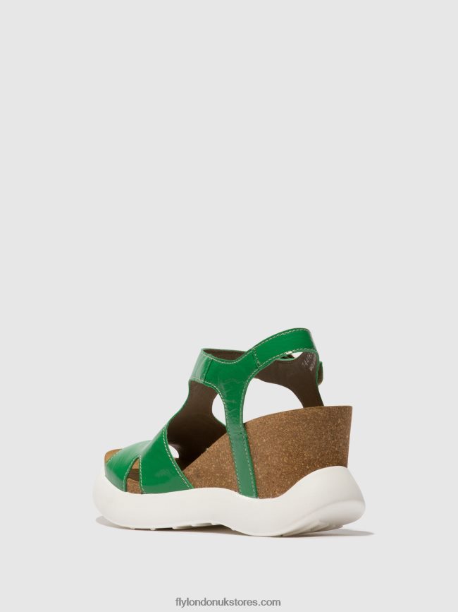 Buckle Sandals GOVA962 Women Fly London 4V24RT502 GREEN