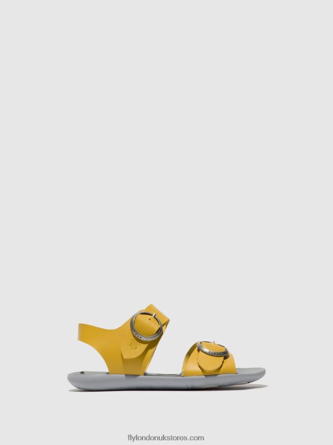 Buckle Sandals MASA757 Women Fly London 4V24RT498 MUSTARD