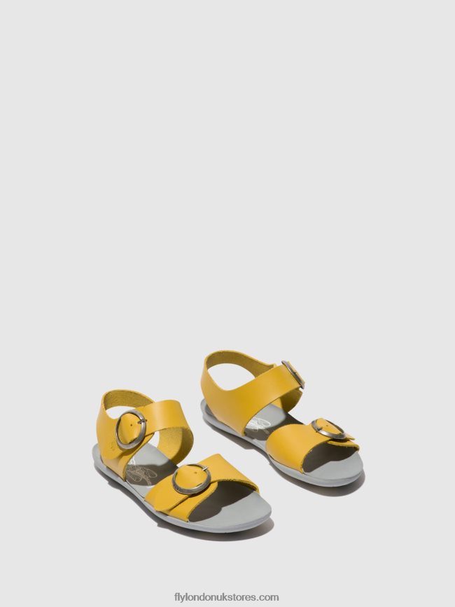 Buckle Sandals MASA757 Women Fly London 4V24RT498 MUSTARD
