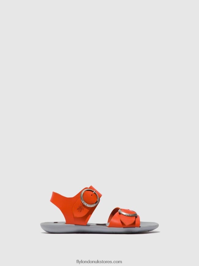 Buckle Sandals MASA757 Women Fly London 4V24RT563 CORAL