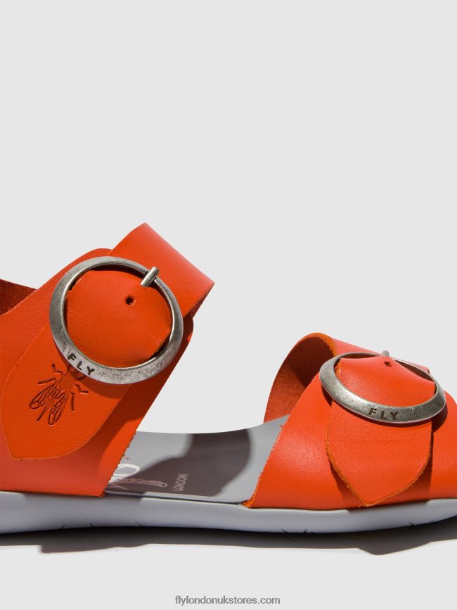 Buckle Sandals MASA757 Women Fly London 4V24RT563 CORAL