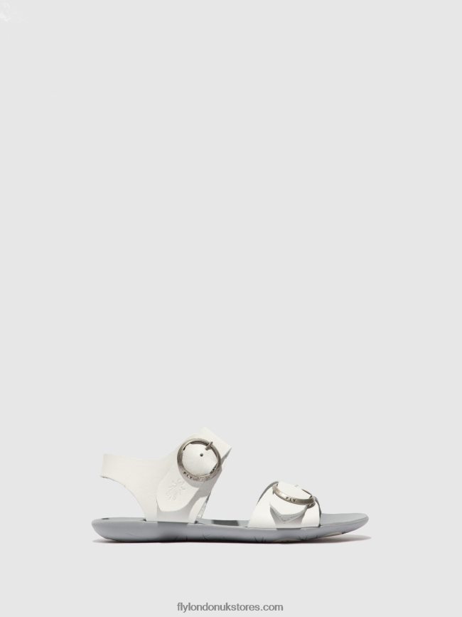 Buckle Sandals MASA757 Women Fly London 4V24RT596 BRIDLE OFF WHITE