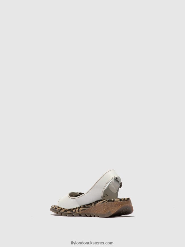 Buckle Sandals TRAM723 Women Fly London 4V24RT614 OFFWHITE