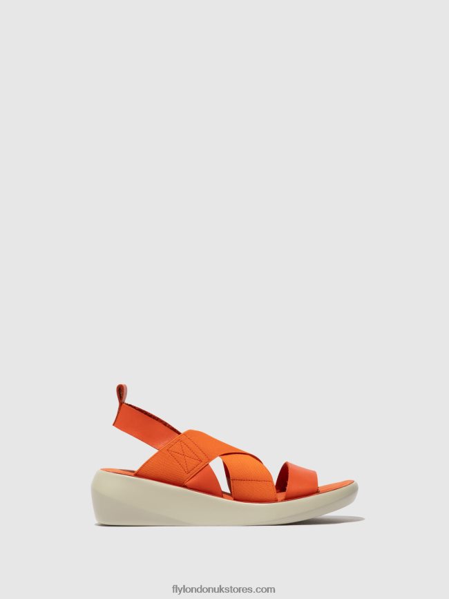 Crossover Sandals BAJI848 Women Fly London 4V24RT590 CORAL