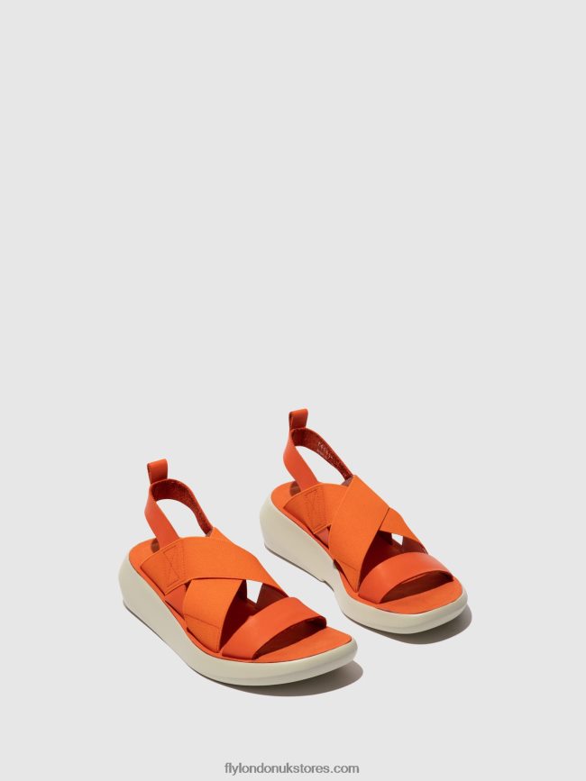 Crossover Sandals BAJI848 Women Fly London 4V24RT590 CORAL
