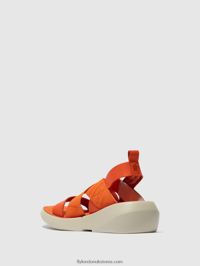 Crossover Sandals BAJI848 Women Fly London 4V24RT590 CORAL