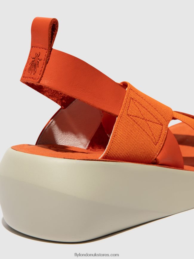 Crossover Sandals BAJI848 Women Fly London 4V24RT590 CORAL