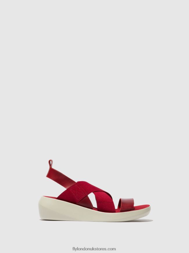 Crossover Sandals BAJI848 Women Fly London 4V24RT591 RED