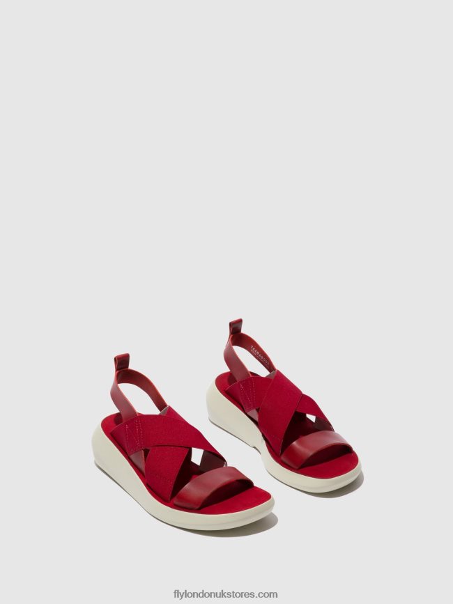 Crossover Sandals BAJI848 Women Fly London 4V24RT591 RED