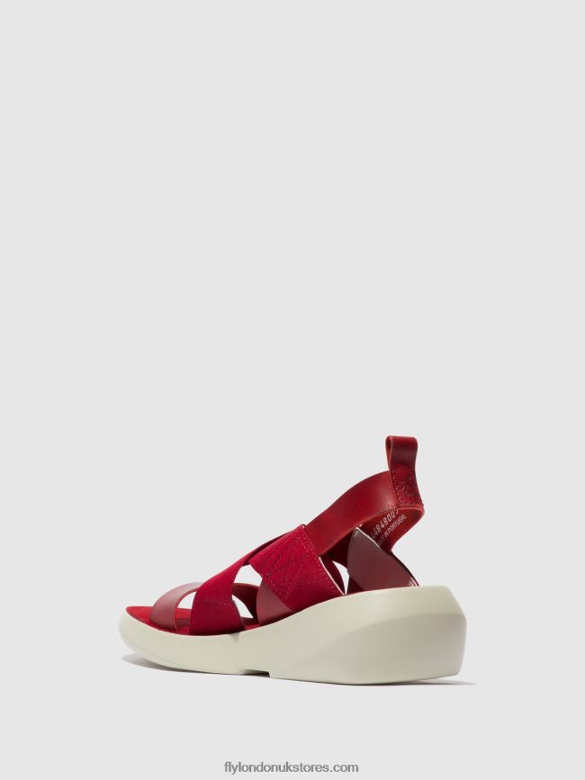 Crossover Sandals BAJI848 Women Fly London 4V24RT591 RED