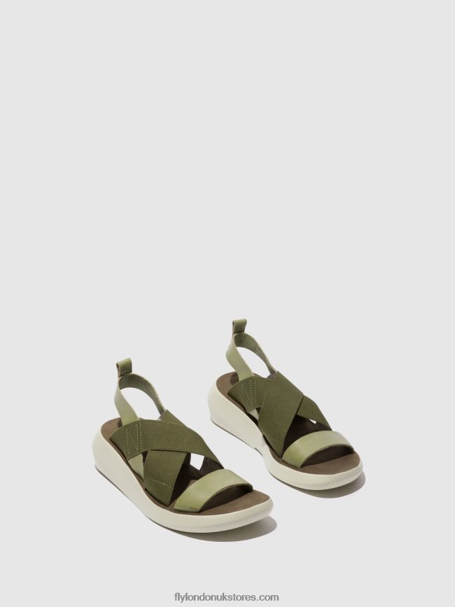 Crossover Sandals BAJI848 Women Fly London 4V24RT592 SMOG