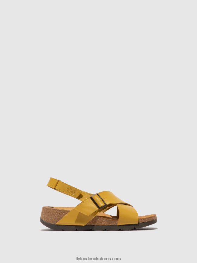 Crossover Sandals CHLO852 Women Fly London 4V24RT489 MUSTARD