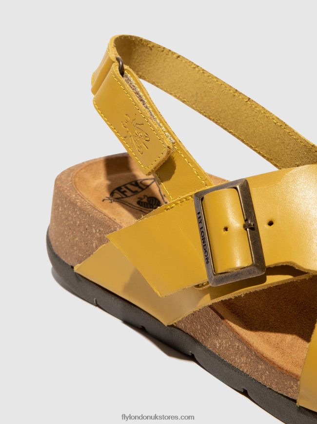 Crossover Sandals CHLO852 Women Fly London 4V24RT489 MUSTARD