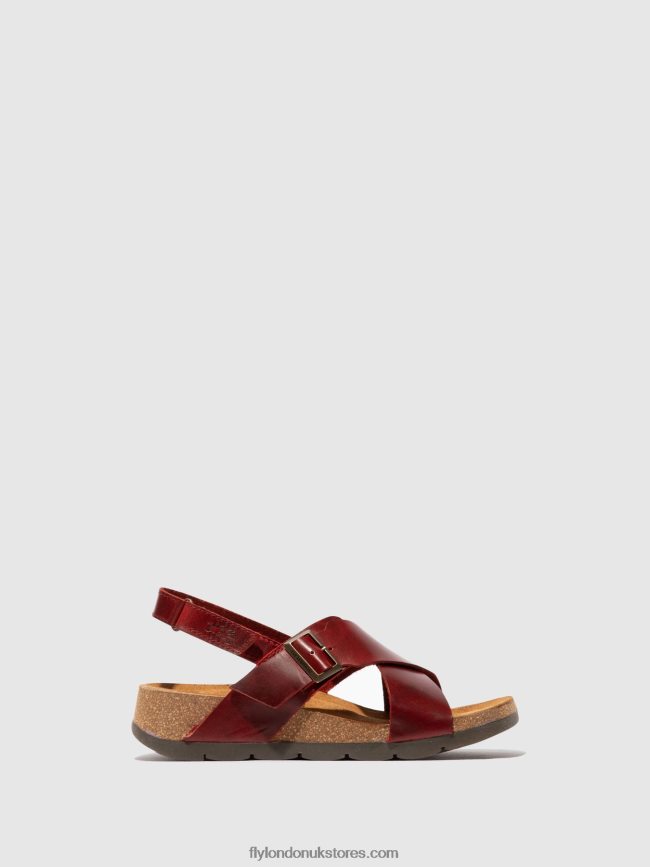 Crossover Sandals CHLO852 Women Fly London 4V24RT589 RED