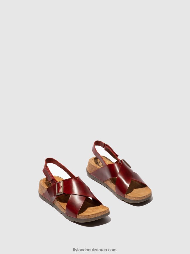 Crossover Sandals CHLO852 Women Fly London 4V24RT589 RED
