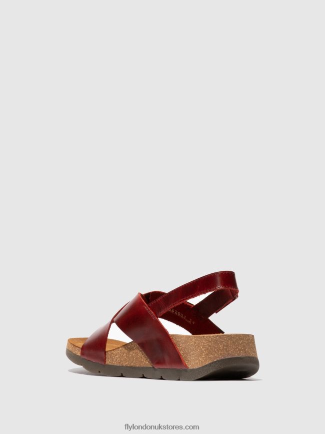Crossover Sandals CHLO852 Women Fly London 4V24RT589 RED