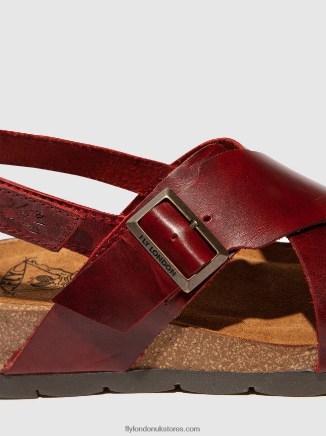 Crossover Sandals CHLO852 Women Fly London 4V24RT589 RED