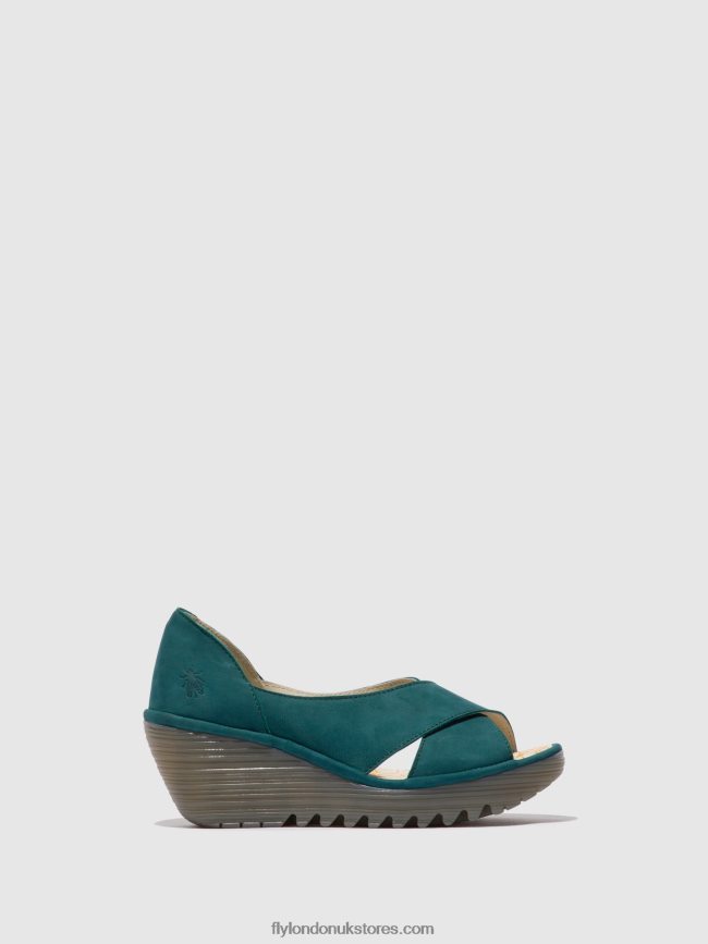 Crossover Sandals YOMA307 Women Fly London 4V24RT559 TEAL