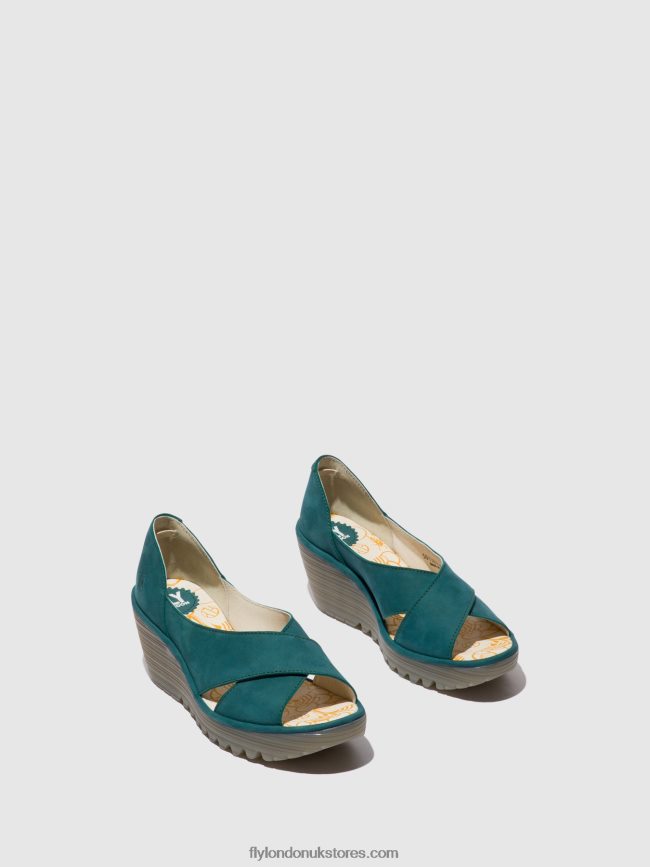 Crossover Sandals YOMA307 Women Fly London 4V24RT559 TEAL