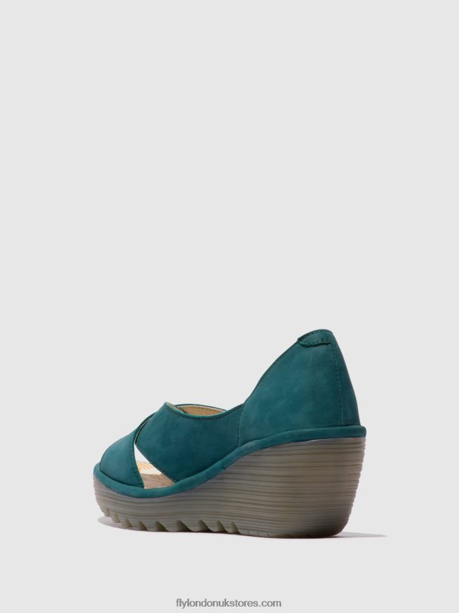 Crossover Sandals YOMA307 Women Fly London 4V24RT559 TEAL