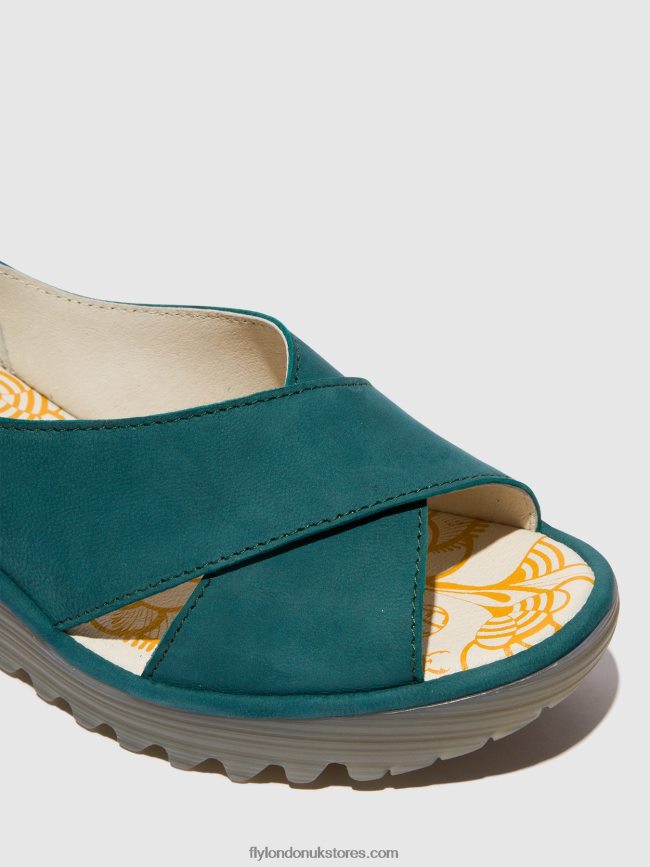 Crossover Sandals YOMA307 Women Fly London 4V24RT559 TEAL