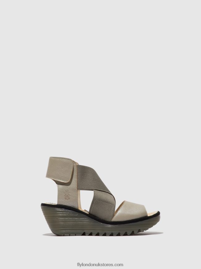 Crossover Sandals YUBA385 Women Fly London 4V24RT477 SILVER