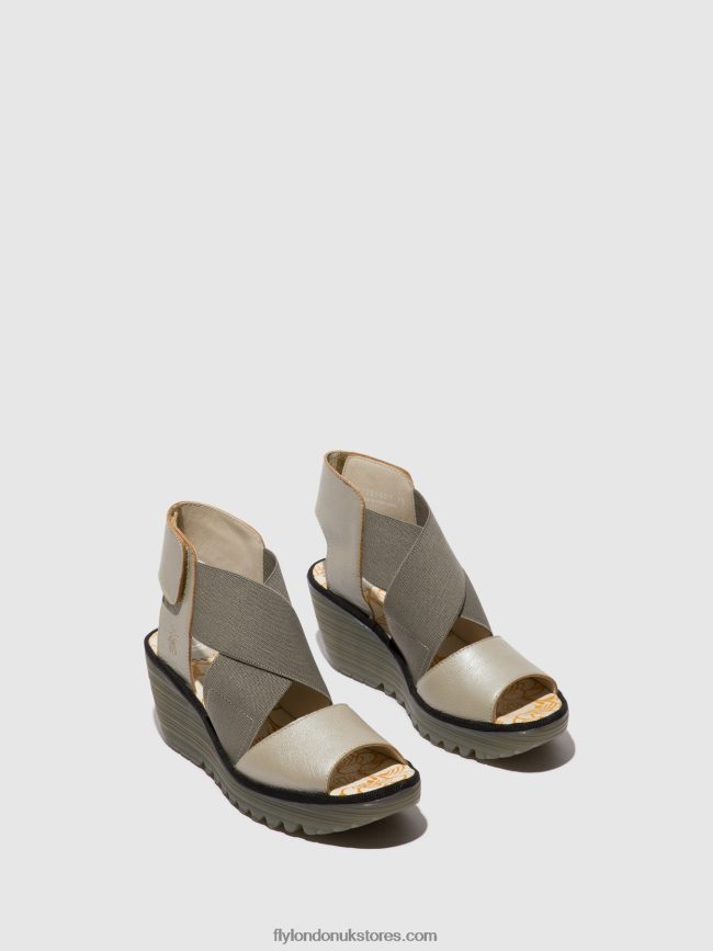 Crossover Sandals YUBA385 Women Fly London 4V24RT477 SILVER
