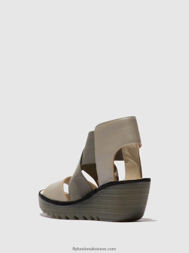 Crossover Sandals YUBA385 Women Fly London 4V24RT477 SILVER