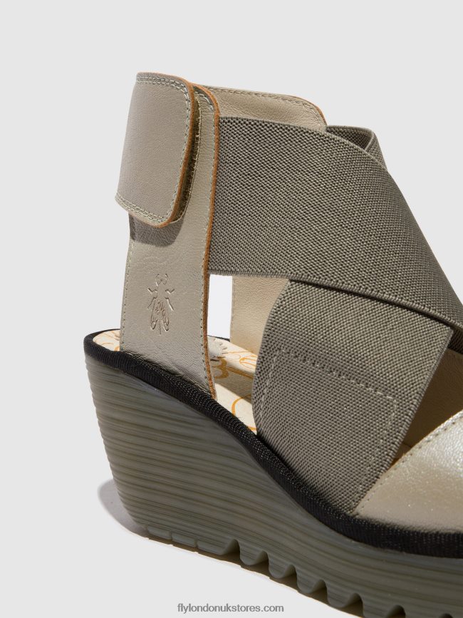Crossover Sandals YUBA385 Women Fly London 4V24RT477 SILVER
