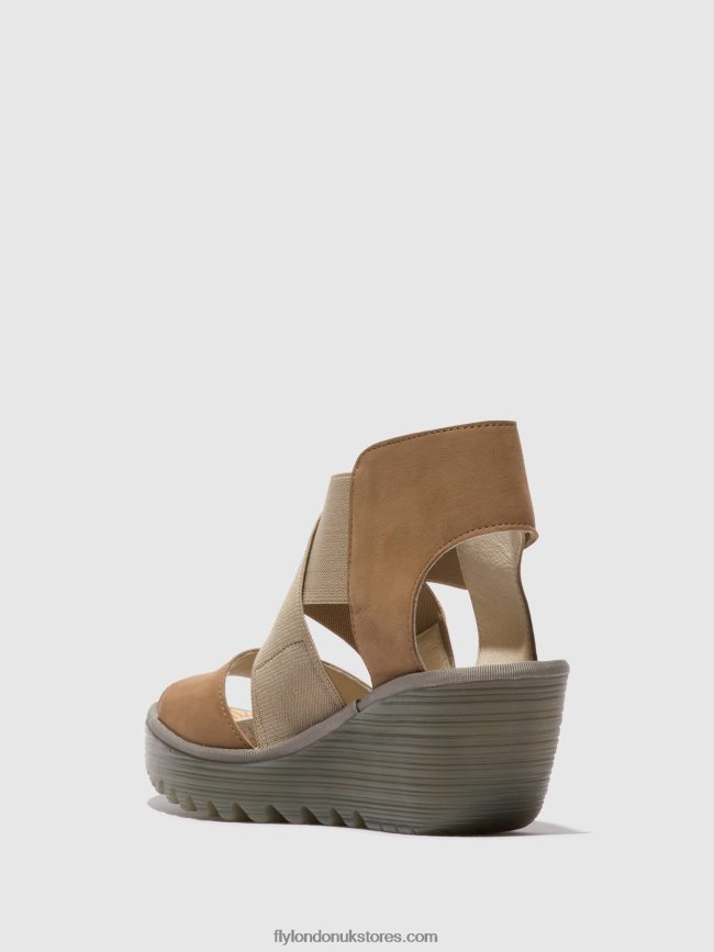 Crossover Sandals YUBA385 Women Fly London 4V24RT487 SAND