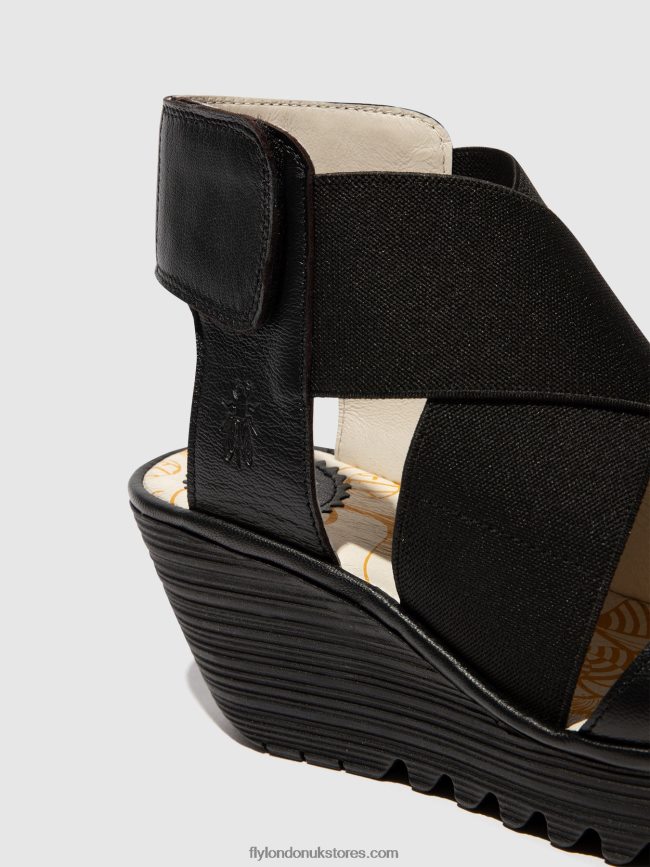 Crossover Sandals YUBA385 Women Fly London 4V24RT561 BLACK