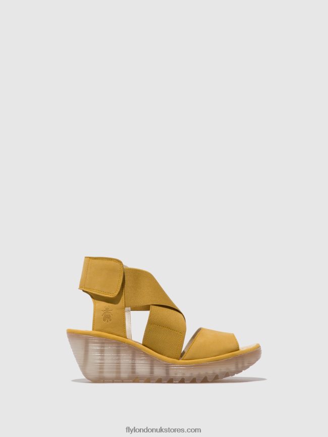 Crossover Sandals YUBA385 Women Fly London 4V24RT562 BUMBLEBEE