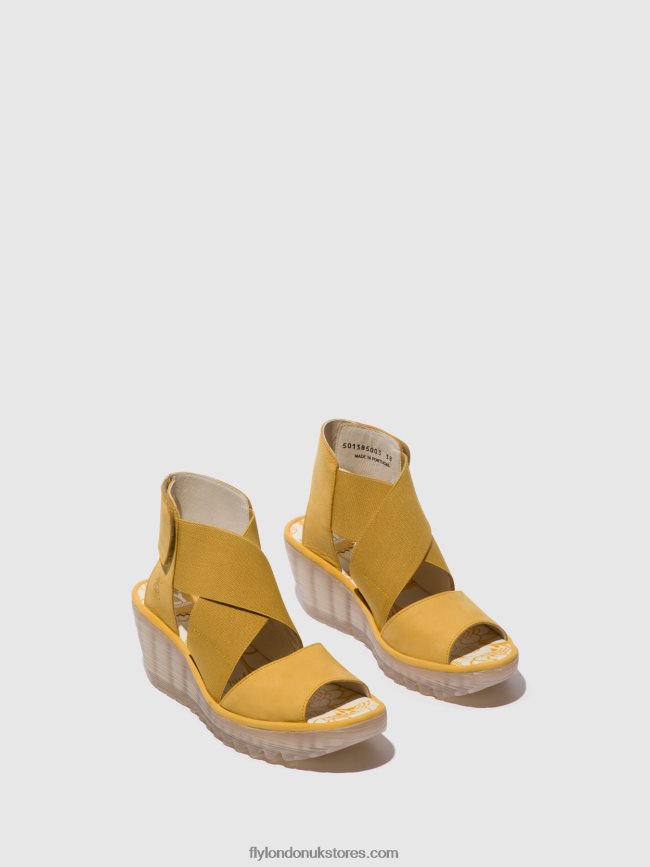 Crossover Sandals YUBA385 Women Fly London 4V24RT562 BUMBLEBEE