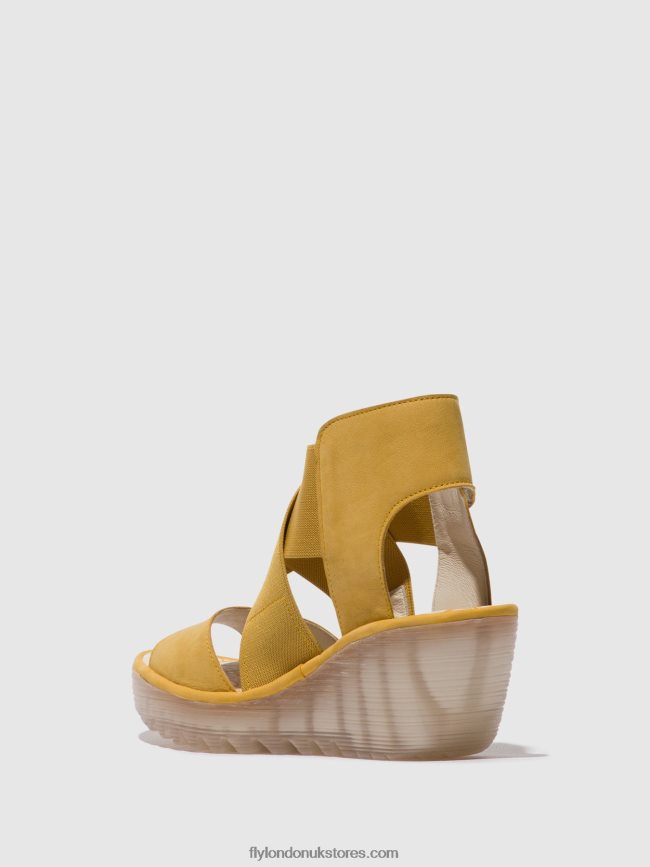 Crossover Sandals YUBA385 Women Fly London 4V24RT562 BUMBLEBEE