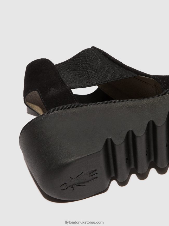 Elasticated Sandals BIGA412 Women Fly London 4V24RT478 BLACK